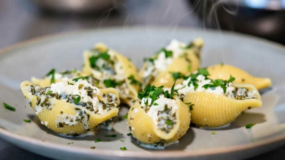 recette CONCHIGLIONIS AUX EPINARDS RICOTTA