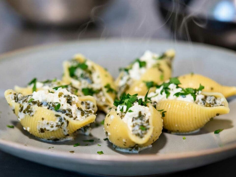 recette CONCHIGLIONIS AUX EPINARDS RICOTTA
