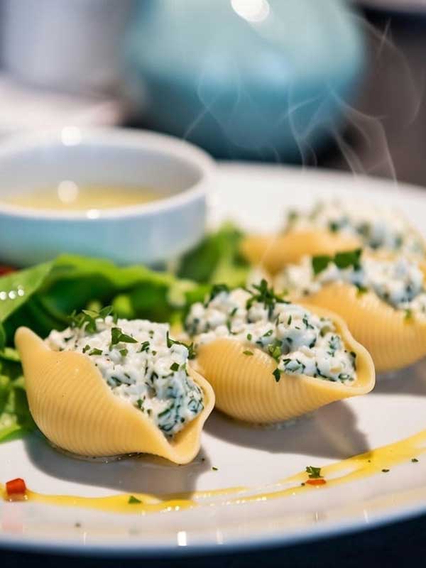 conchiglioni farcis ricotta épinards